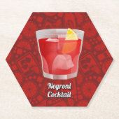 Negroni-Cocktail Untersetzer (Vorderseite)