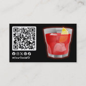 Negroni-Cocktail Visitenkarte (Rückseite)