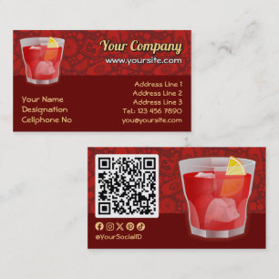 Negroni-Cocktail Visitenkarte