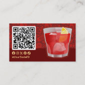 Negroni-Cocktail Visitenkarte (Rückseite)