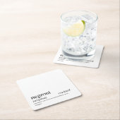 Negroni Modern Zitat Schwarze Typografie Rechteckiger Pappuntersetzer (Vor Ort)