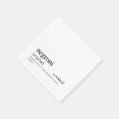 Negroni Modern Zitat Schwarze Typografie Serviette (Ecke)