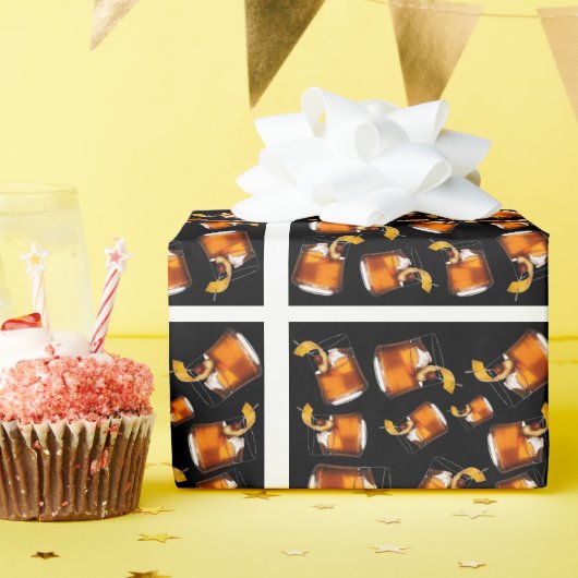 Negroni-Muster Geschenkpapier (Geburtstagsparty)