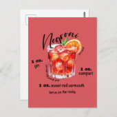 Negroni Recipe Cocktail Bar Küche Postkarte (Vorne/Hinten)