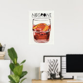 Negroni Retro Kunstvoll wandern Poster (Heimbüro)