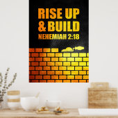 Nehemiah 2:18 Bibelverse Poster (Küche)