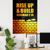 Nehemiah 2:18 Bibelverse Poster (Heimbüro)