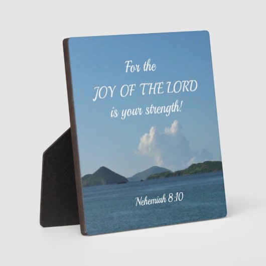 Nehemiah 8:10 Denn die Freude des Herrn ist euer e Fotoplatte (Vorderseite)