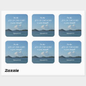 Nehemiah 8:10 Denn die Freude des Herrn ist euer e Quadratischer Aufkleber (Blatt)