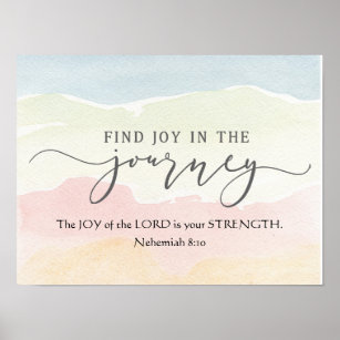 Nehemiah 8:10 Die Freude des Herrn ist eure Stärke Poster