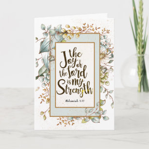 Nehemiah 8:10 Die Freude des Herrn ist meine Stärk Karte