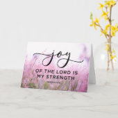 Nehemiah 8:10 Die Freude des Herrn ist meine Stärk Karte (Gelbe Blume)