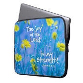 Nehemiah 8:10 Die Freude des Herrn ist meine Stärk Laptopschutzhülle (Vorderseite Links)