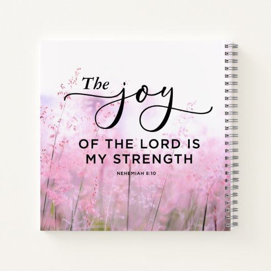 Nehemiah 8:10 Die Freude des Herrn ist meine Stärk Notizblock (Rückseite)