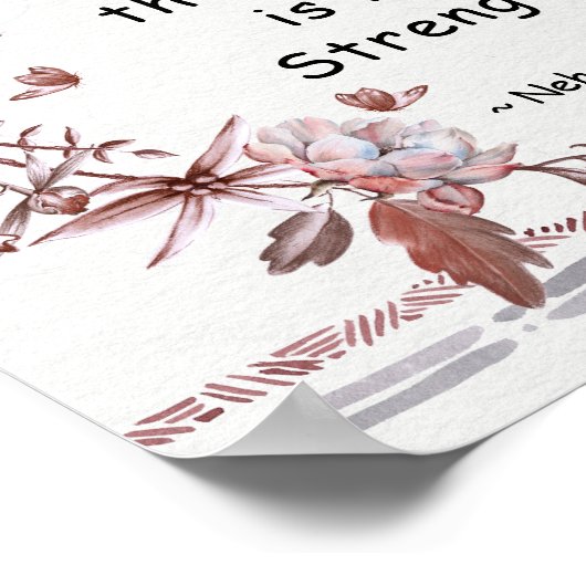 Nehemiah 8:10 Die Freude des Herrn ist meine Stärk Poster (Ecke)