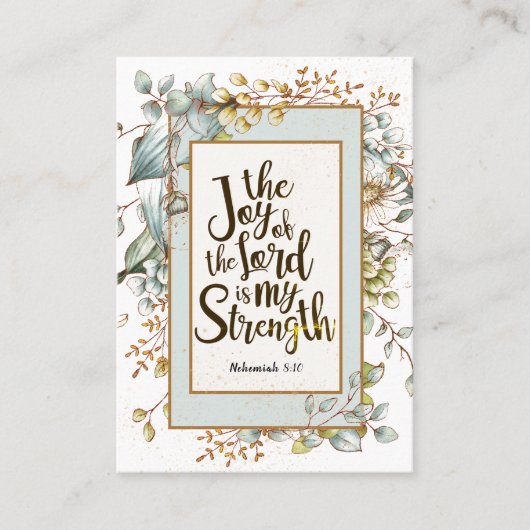 Nehemiah 8:10 Die Freude des Herrn ist meine Stärk Visitenkarte (Vorderseite)