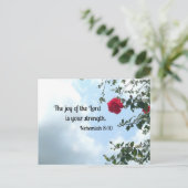 Nehemiah 8:10 Die Freude des Herrn.. Postkarte (Stehend Vorderseite)