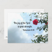 Nehemiah 8:10 Die Freude des Herrn.. Postkarte (Vorne/Hinten)