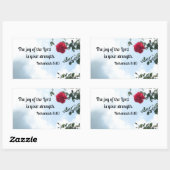 Nehemiah 8:10 Die Freude des Herrn.. Rechteckiger Aufkleber (Blatt)