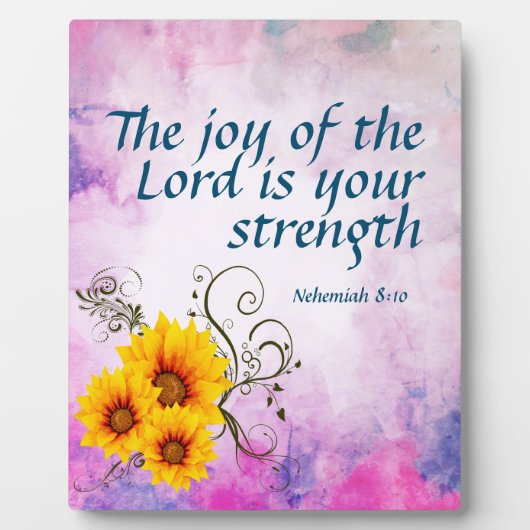 Nehemiah 8:10 fotoplatte (Vorderseite)