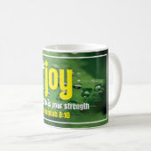 Nehemiah 8 10 | FREUDE DES HERRN Christlich Kaffeetasse (VorderseiteRechts)