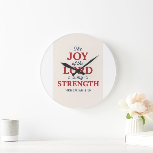 Nehemiah 8:10 große wanduhr (Zuhause)