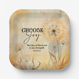 Nehemiah 8:10 Joy of the Lord Bible Dandelion Pappteller