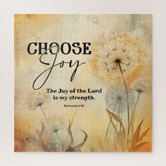Nehemiah 8:10 Joy of the Lord Bible Dandelion Puzzle (Vertikal)