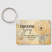 Nehemiah 8:10 Joy of the Lord Bible Dandelion Schlüsselanhänger (Rückseite)