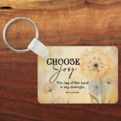 Nehemiah 8:10 Joy of the Lord Bible Dandelion Schlüsselanhänger (Rückseite)