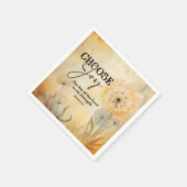 Nehemiah 8:10 Joy of the Lord Bible Dandelion Serviette (Ecke)