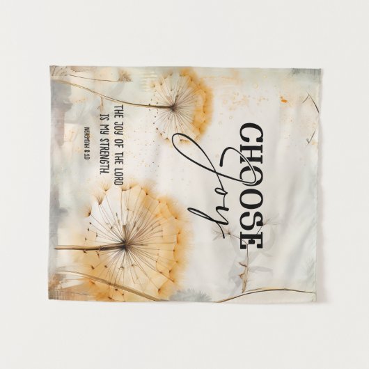 Nehemiah 8:10 Joy of the Lord Bible Dandelion Wandteppich (Vorderseite (Horizontal))