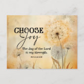 Nehemiah 8:10 Joy of the Lord Bible Verse Blume Postkarte (Vorderseite)