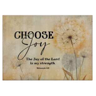 Nehemiah 8:10 Joy of the Lord Bible Verse Blume Schneidebrett