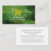 Nehemiah 8:10 | JOY OF THE LORD Scripture Visitenkarte (Vorne/Hinten)