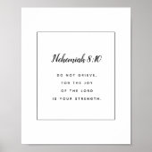 Nehemiah 8:10 Kunstdruckkunst Poster (Vorne)