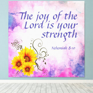 Nehemiah 8:10 leinwanddruck