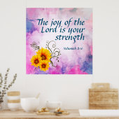 Nehemiah 8:10 poster (Küche)