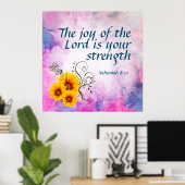 Nehemiah 8:10 poster (Heimbüro)