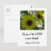 Nehemiah 8:10 postkarte (Vorne/Hinten)