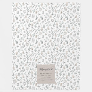 Nehemiah 8:10 Schrift Fleecedecke