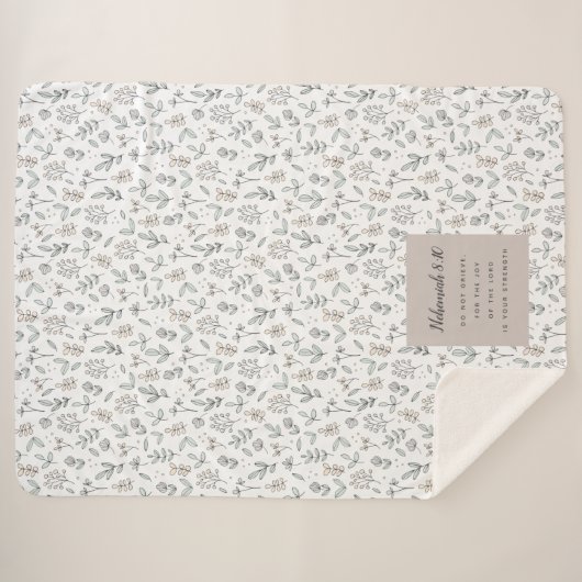 Nehemiah 8:10 Schrift Sherpadecke (Vorderseite (Horizontal))