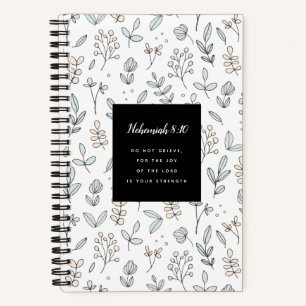 Nehemiah 8:10 Scripture-Notebook Notizblock