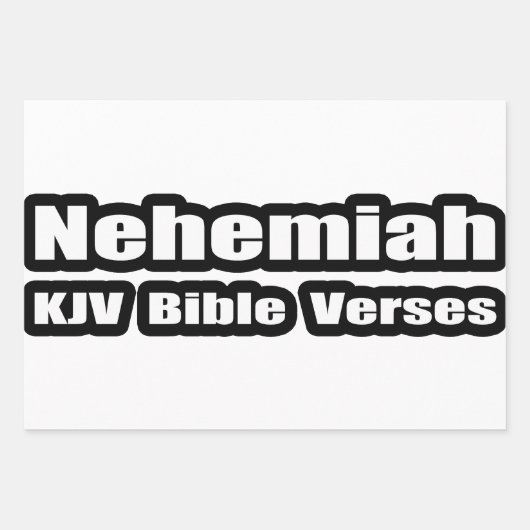 Nehemiah KJV Bibelverses Geschenkpapier Set (Vorderseite)