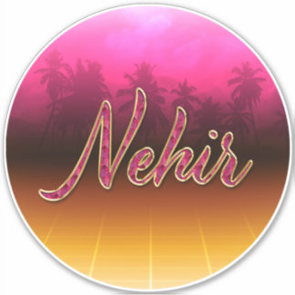 Nehir Vorname Name golden pink Aufkleber Sticker