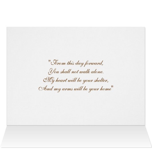 Nehmen der Flug-Hochzeits-Karte (Innenansicht Horizontal (Oben))