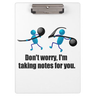 Nehmen der Kenntnisse Klemmbrett