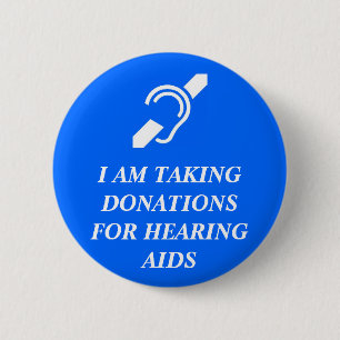 Nehmen der Spenden für Hörgeräte Button