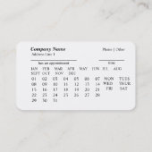 Nehmen des Fluges Terminkarte (Rückseite)