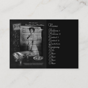 Nehmen des Tees mit Clara-Hintern Visitenkarte